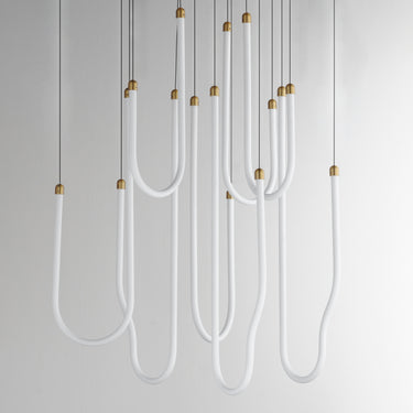 ET2 Soleil 8-Light LED Pendant Natural Aged Brass