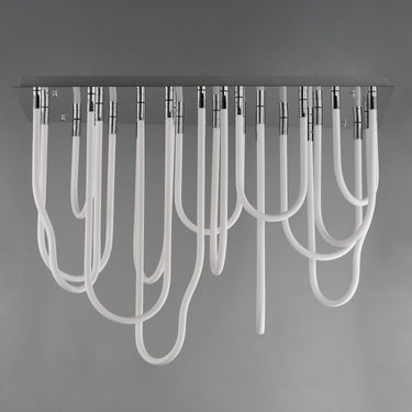ET2 Soleil 14-Light LED SQ Flush Mount Polished Chrome