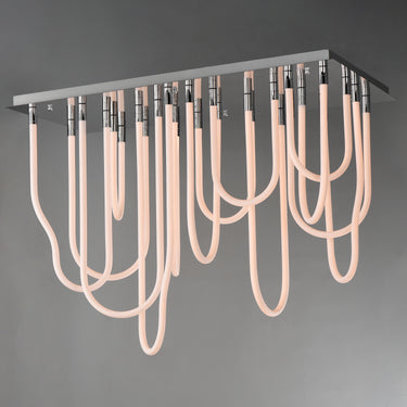 ET2 Soleil 14-Light LED SQ Flush Mount Polished Chrome
