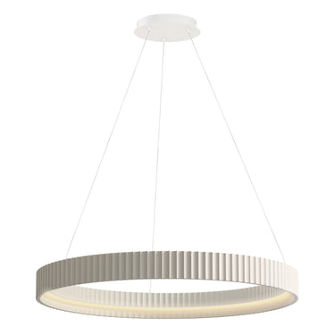 ET2 Souffle ring pendant, 33 in Chalk White, front view