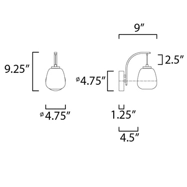 ET2 Soji LED Wall Sconce Black/Gold