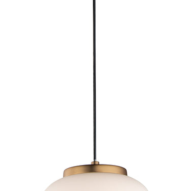 ET2 Soji glass lantern pendant, 2-Light Tall Black / Gold, front view