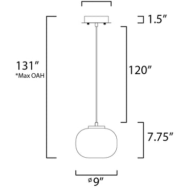 ET2 Soji 2-Light LED Pendant Black/Gold