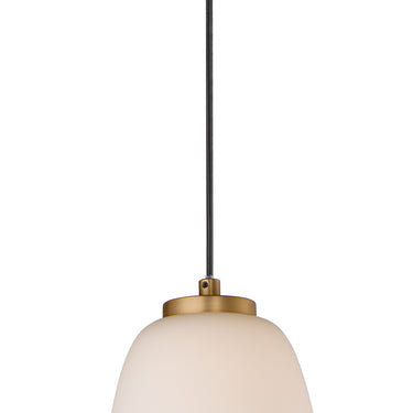 ET2 Soji glass lantern pendant, 18 in Black / Gold, front view