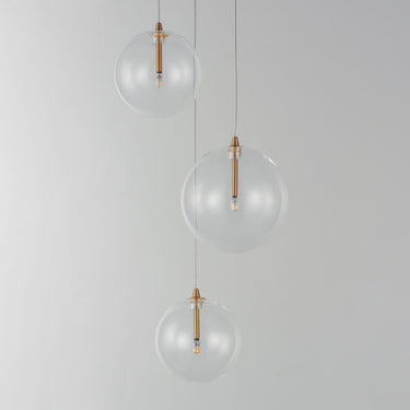 ET2 Global 3-Light LED Pendant Natural Aged Brass