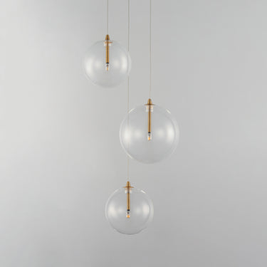 ET2 Global 3-Light LED Pendant Natural Aged Brass