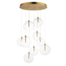 ET2 Global 9-Light LED Chandelier Natural Aged Brass
