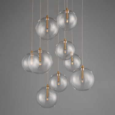 ET2 Global 9-Light LED Chandelier Natural Aged Brass
