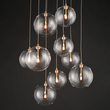 ET2 Global 9-Light LED Chandelier Natural Aged Brass