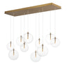 ET2 Global 10-Light LED Pendant Natural Aged Brass