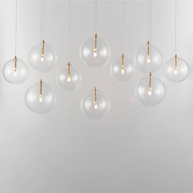 ET2 Global 10-Light LED Pendant Natural Aged Brass
