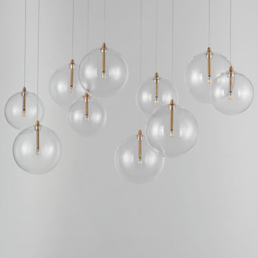ET2 Global 10-Light LED Pendant Natural Aged Brass