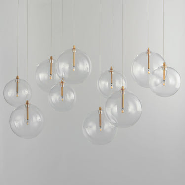 ET2 Global 10-Light LED Pendant Natural Aged Brass