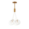 ET2 Burst 4-Light LED Pendant Clear Gold