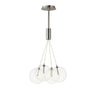 ET2 Burst 4-Light LED Pendant Clear Satin Nickel