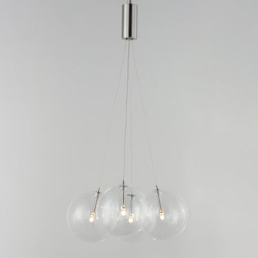 ET2 Burst 4-Light LED Pendant Clear Satin Nickel