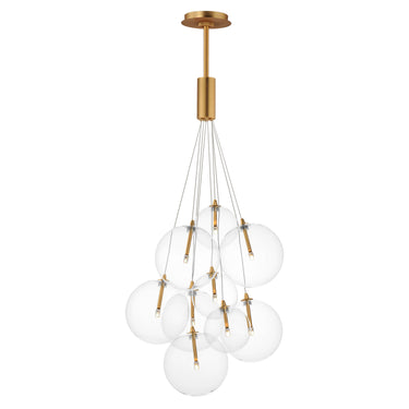 ET2 Burst 9-Light LED Pendant Clear Gold