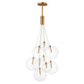ET2 Burst 9-Light LED Pendant Clear Gold
