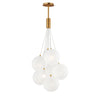 ET2 Burst 9-Light LED Pendant Frost Satin Nickel