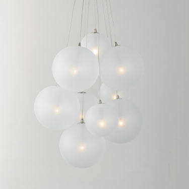 ET2 Burst 9-Light LED Pendant Frost Satin Nickel