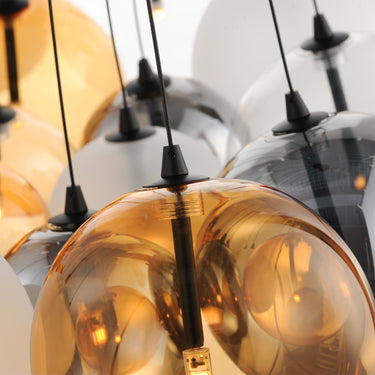ET2 Burst 20-Light LED Pendant Mixed Black