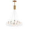 ET2 Burst 12-Light LED Pendant Clear Gold