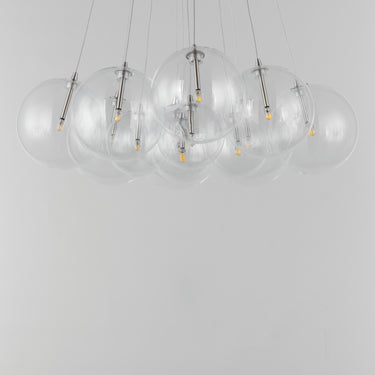 ET2 Burst 12-Light LED Pendant Clear Satin Nickel