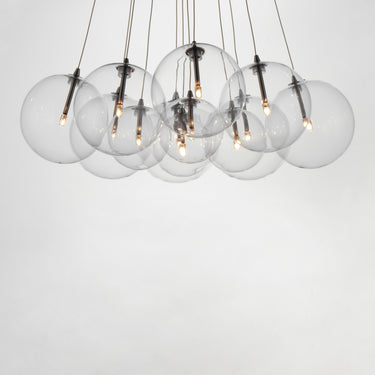 ET2 Burst 12-Light LED Pendant Clear Satin Nickel