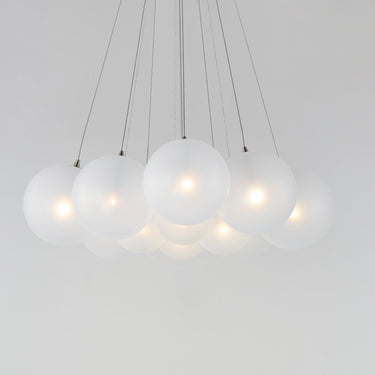 ET2 Burst 12-Light LED Pendant Frost Satin Nickel