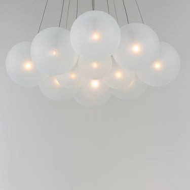 ET2 Burst 12-Light LED Pendant Frost Satin Nickel