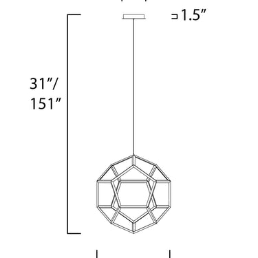 ET2 Penta Large LED Pendant Black