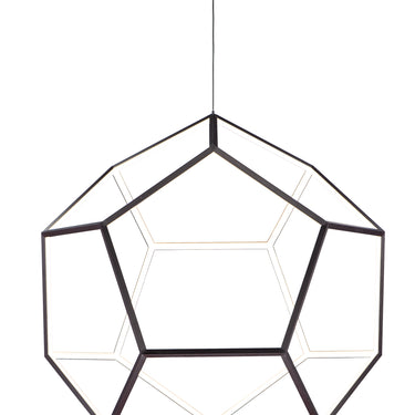 ET2 Penta pentagon sphere pendant, Black, front view