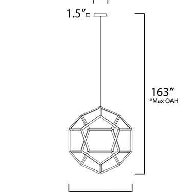 ET2 Penta x-Large LED Pendant Black
