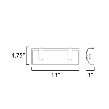 ET2 Clutch 13" LED Bath Vanity Polished Chrome