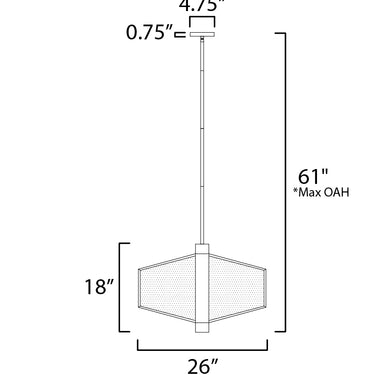 ET2 Telstar 26" Wide LED Pendant Black