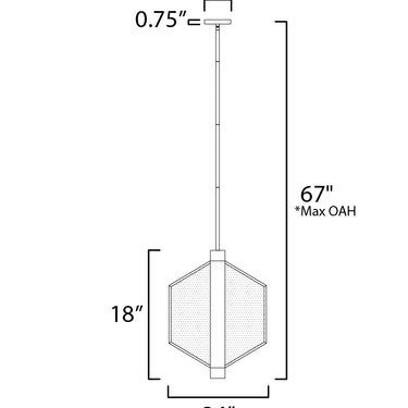ET2 Telstar Medium LED Pendant Natural Aged Brass