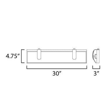 ET2 Clutch 30" LED Bath Vanity Black