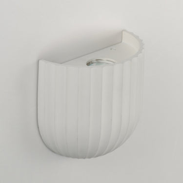 ET2 Basilica scalloped concrete wall sconce, Chalk White, alternate view