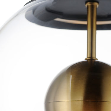 ET2 Nucleus LED Flush Mount Black/Natural Aged Brass