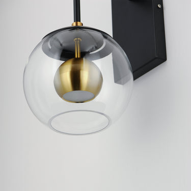 ET2 Nucleus LED Wall Sconce Black/Natural Aged Brass