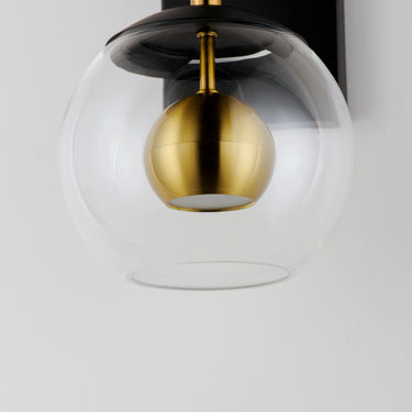 ET2 Nucleus LED Wall Sconce Black/Natural Aged Brass