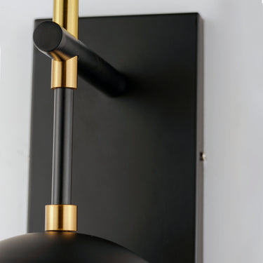 ET2 Nucleus LED Wall Sconce Black/Natural Aged Brass