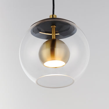 ET2 Nucleus 7" LED Pendant Black/Natural Aged Brass