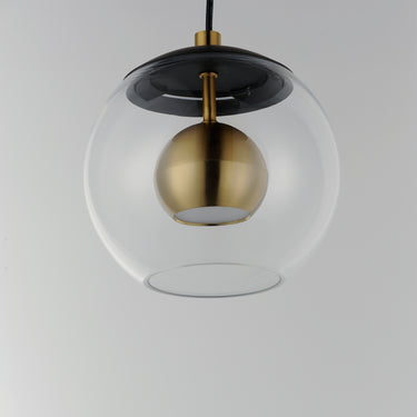 ET2 Nucleus 7" LED Pendant Black/Natural Aged Brass