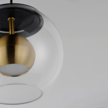 ET2 Nucleus 7" LED Pendant Black/Natural Aged Brass