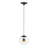 ET2 Nucleus 9" LED Pendant Black/Natural Aged Brass