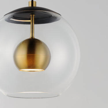 ET2 Nucleus 9" LED Pendant Black/Natural Aged Brass
