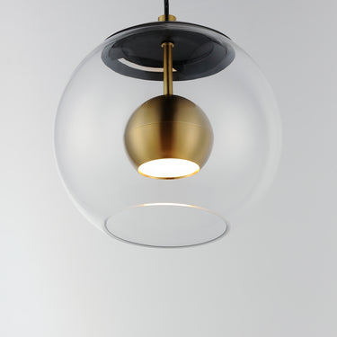 ET2 Nucleus 9" LED Pendant Black/Natural Aged Brass