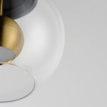 ET2 Nucleus 9" LED Pendant Black/Natural Aged Brass