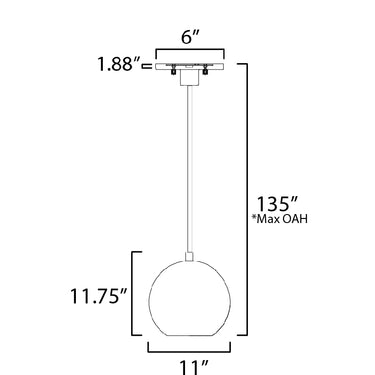 ET2 Nucleus 11" LED Pendant Black/Natural Aged Brass